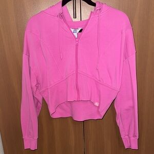 JoyLab Vibrant Pink Cropped Hoodie